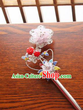 Korean Traditional Court Pink Hairpins Asian Korea Fashion Wedding Hair Accessories for Women