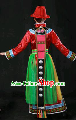 Chinese Traditional Yughur Nationality Dress Ethnic Minority Folk Dance Stage Show Costume for Women