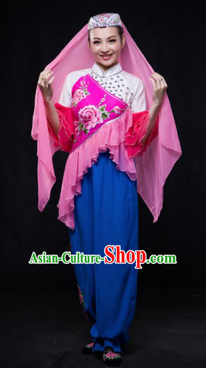 Chinese Traditional Hui Nationality Outfits Ethnic Minority Folk Dance Stage Show Costume for Women