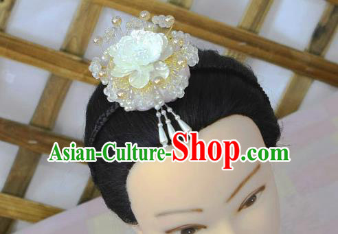 Korean Traditional Court Bride Shell Peony Hairband Asian Korea Fashion Wedding Hair Accessories for Women