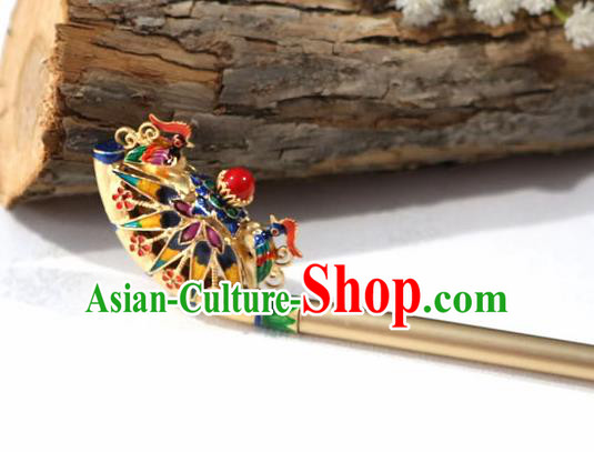 Korean Traditional Wedding Bride Golden Bamboo Hairpins Asian Korea Hair Accessories for Women