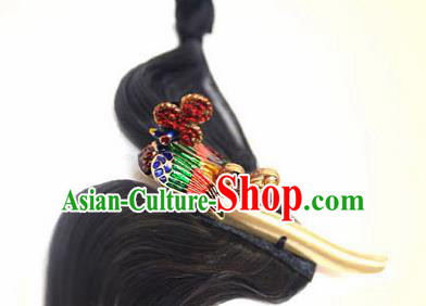 Korean Traditional Wedding Bride Crystal Phoenix Hairband Asian Korea Hanbok Hair Accessories for Women