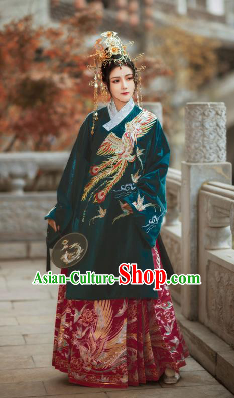 Chinese Traditional Ming Dynasty Court Lady Hanfu Dress Ancient Imperial Concubine Embroidered Costumes for Women