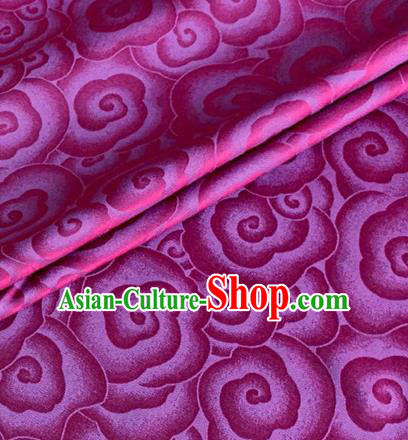 Asian Chinese Classical Clouds Pattern Design Rosy Brocade Jacquard Fabric Traditional Cheongsam Silk Material