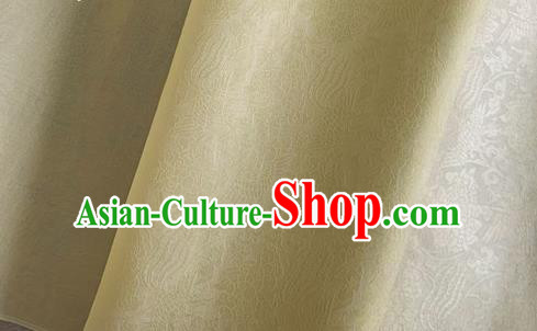 Asian Chinese Classical Phoenix Peony Pattern Design Yellow Organza Jacquard Fabric Traditional Cheongsam Silk Material