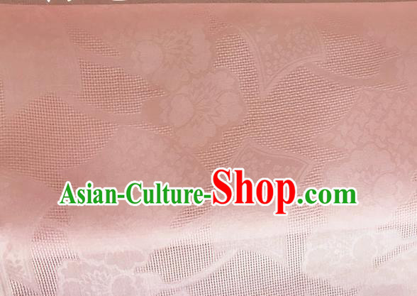 Asian Chinese Classical Pattern Design Pink Organza Jacquard Fabric Traditional Cheongsam Silk Material