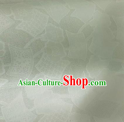 Asian Chinese Classical Pattern Design Light Green Organza Jacquard Fabric Traditional Cheongsam Silk Material