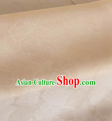 Asian Chinese Classical Pattern Design Champagne Organza Jacquard Fabric Traditional Cheongsam Silk Material