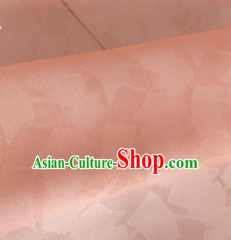 Asian Chinese Classical Pattern Design Peach Pink Organza Jacquard Fabric Traditional Cheongsam Silk Material