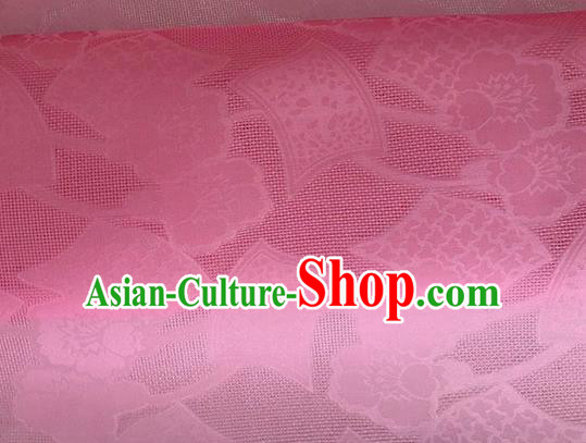 Asian Chinese Classical Pattern Design Rosy Organza Jacquard Fabric Traditional Cheongsam Silk Material