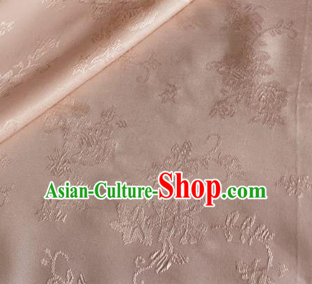 Asian Chinese Classical Pattern Design Pink Jacquard Fabric Traditional Cheongsam Silk Material