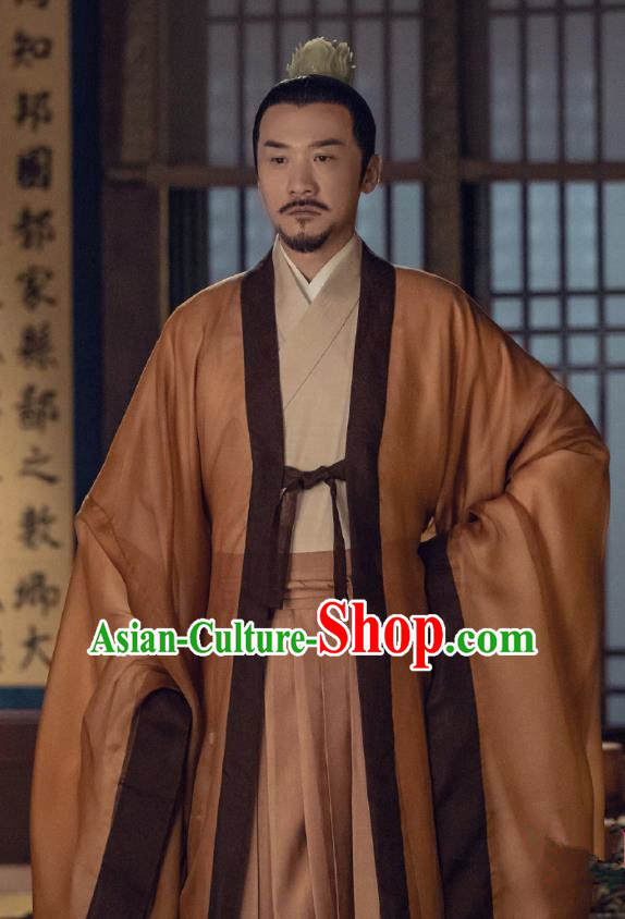 Traditional Chinese Ancient Emperor of Northern Qi Drama Royal Nirvana Xian Jian Costumes for Men