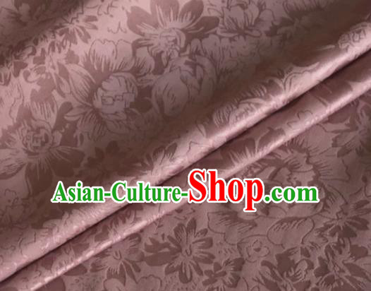 Asian Chinese Classical Rose Pattern Design Deep Pink Silk Fabric Traditional Cheongsam Material