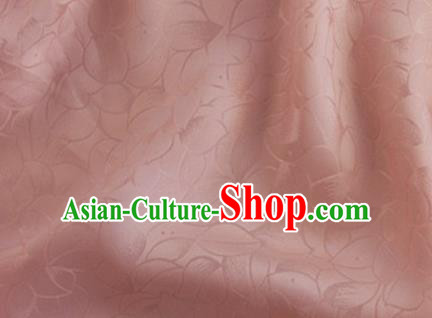 Asian Chinese Classical Lotus Petals Pattern Design Pink Silk Fabric Traditional Cheongsam Brocade Material