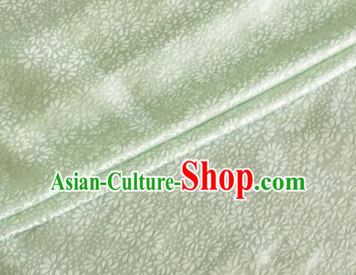 Asian Chinese Classical Jacquard Pattern Design Light Green Brocade Fabric Traditional Cheongsam Silk Material