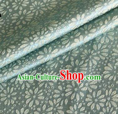 Asian Chinese Classical Jacquard Pattern Design Green Brocade Fabric Traditional Cheongsam Silk Material