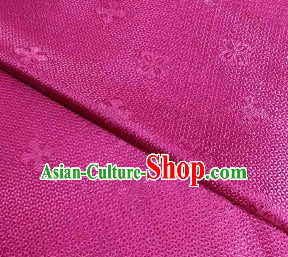 Asian Chinese Classical Pattern Design Rosy Silk Fabric Traditional Nanjing Brocade Material