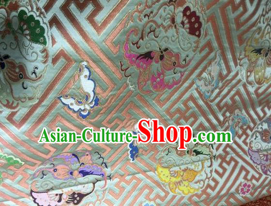 Asian Chinese Classical Butterfly Pattern Design Silk Fabric Traditional Nanjing Brocade Material