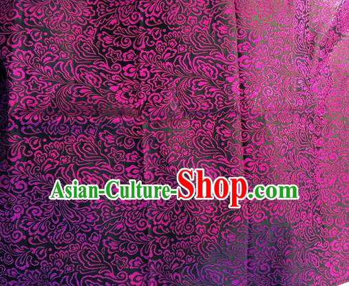 Asian Chinese Classical Pattern Design Brown Silk Fabric Traditional Nanjing Brocade Material