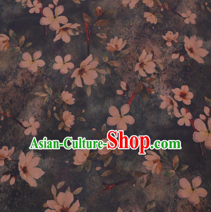 Chinese Cheongsam Classical Pattern Design Atrovirens Watered Gauze Fabric Asian Traditional Silk Material