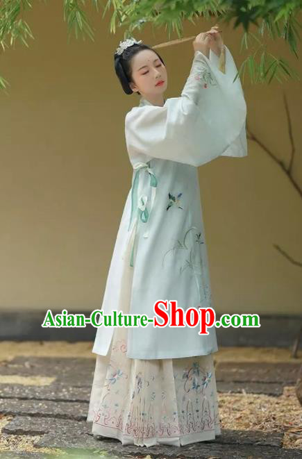 Chinese Ancient Taoist Nun Embroidered Dress Traditional Ming Dynasty Nobility Lady Costumes for Women