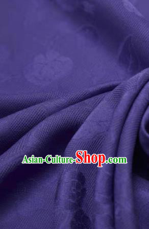 Chinese Classical Twine Peony Pattern Design Purple Mulberry Silk Fabric Asian Traditional Cheongsam Silk Material