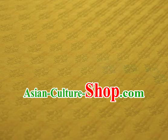 Chinese Classical Clouds Pattern Design Yellow Mulberry Silk Fabric Asian Traditional Cheongsam Silk Material