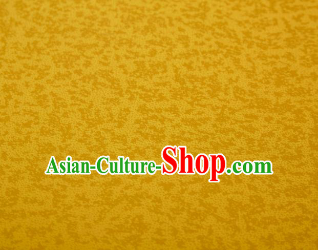 Chinese Classical Fubuki Pattern Design Yellow Mulberry Silk Fabric Asian Traditional Cheongsam Silk Material