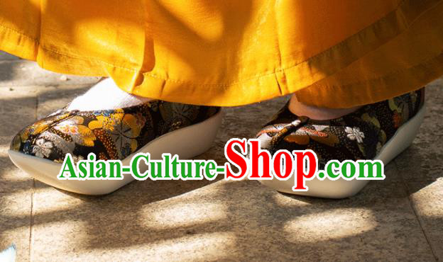 Chinese Traditional Black Blood Stained Shoes Opera Shoes Hanfu Shoes Ancient Princess Shoes for Women
