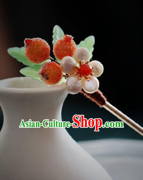 Chinese Handmade Princess Hawthorn Hairpins Ancient Hanfu Hair Accessories for Women