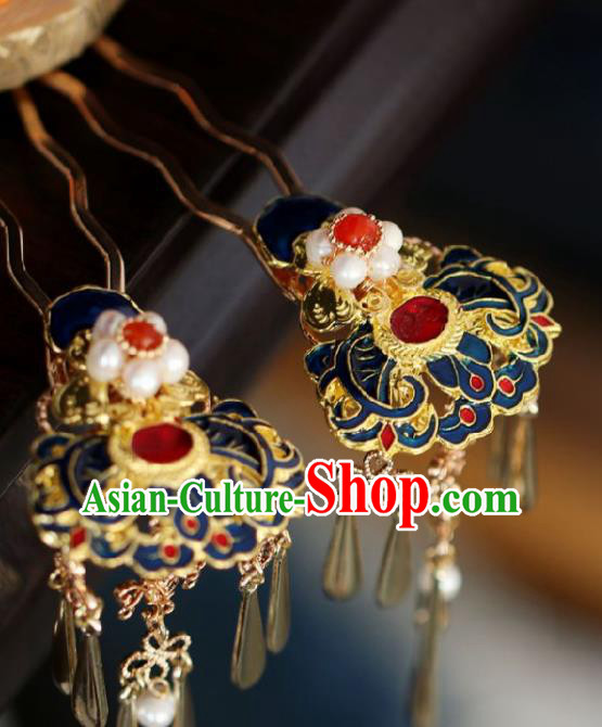 Chinese Handmade Ming Dynasty Princess Hairpins Ancient Hanfu Hair Accessories for Women