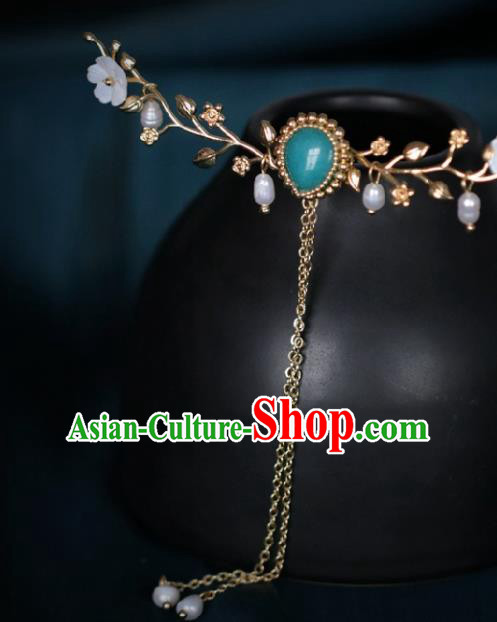 Chinese Handmade Ming Dynasty Princess Frontlet Hairpins Ancient Hanfu Hair Accessories for Women