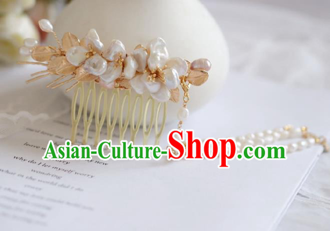 Chinese Handmade Tang Dynasty Princess Shell Hair Comb Hairpins Ancient Hanfu Hair Accessories for Women