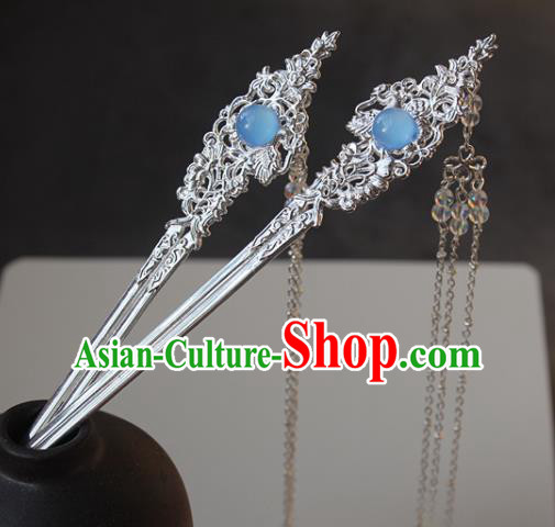 Chinese Handmade Ming Dynasty Princess Tassel Hairpins Ancient Hanfu Hair Accessories for Women