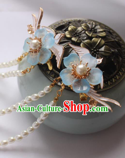 Chinese Handmade Ming Dynasty Princess Bird Hairpins Ancient Hanfu Hair Accessories for Women