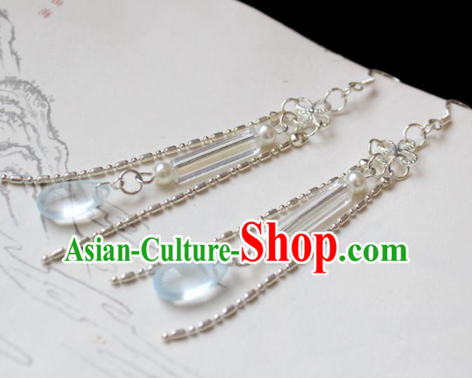 Chinese Traditional Hanfu Earrings Handmade Ancient Princess Ear Accessories for Women