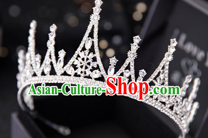 Top Handmade Wedding Bride Royal Crown Baroque Princess Hair Accessories for Women