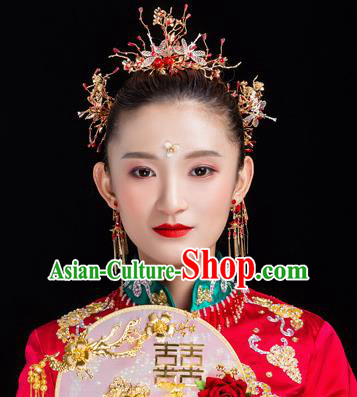 Traditional Handmade Chinese Wedding Hair Crown Hairpins Ancient Bride Hair Accessories for Women