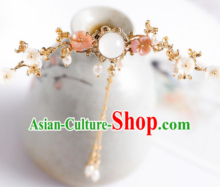 Chinese Traditional Wedding Hanfu Tassel Hairpins Handmade Ancient Bride Hair Accessories for Women