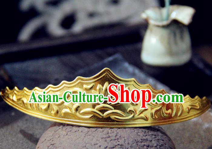 Chinese Traditional Tang Dynasty Princess Carving Lotus Hairpins Handmade Ancient Royal Empress Hair Accessories for Women