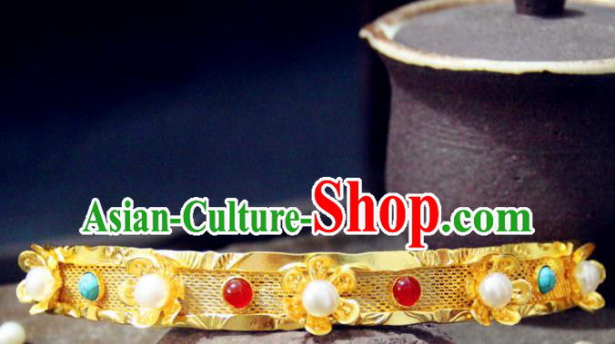 Chinese Traditional Tang Dynasty Hairpin Handmade Ancient Royal Empress Hair Accessories for Women