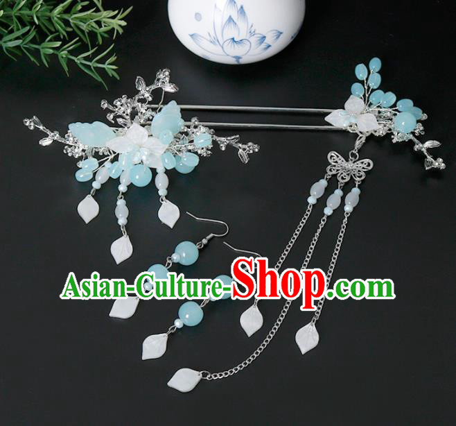 Traditional Chinese Hanfu Plum Hair Comb Hairpins Handmade Ancient Princess Hair Accessories Complete Set for Women