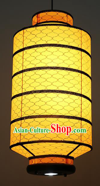 Chinese Traditional Hanging Lantern Handmade New Year Yellow Lamp Palace Lanterns