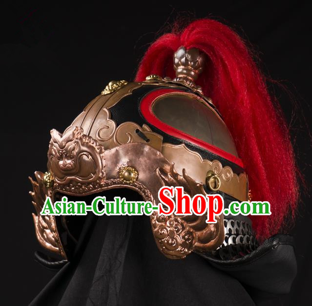 Traditional Chinese Song Dynasty Military Officer Helmet Ancient Soldier General Hat for Men