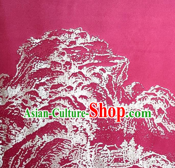 Chinese Traditional Rosy Silk Fabric Mulberry Silk Fabric Hanfu Dress Material