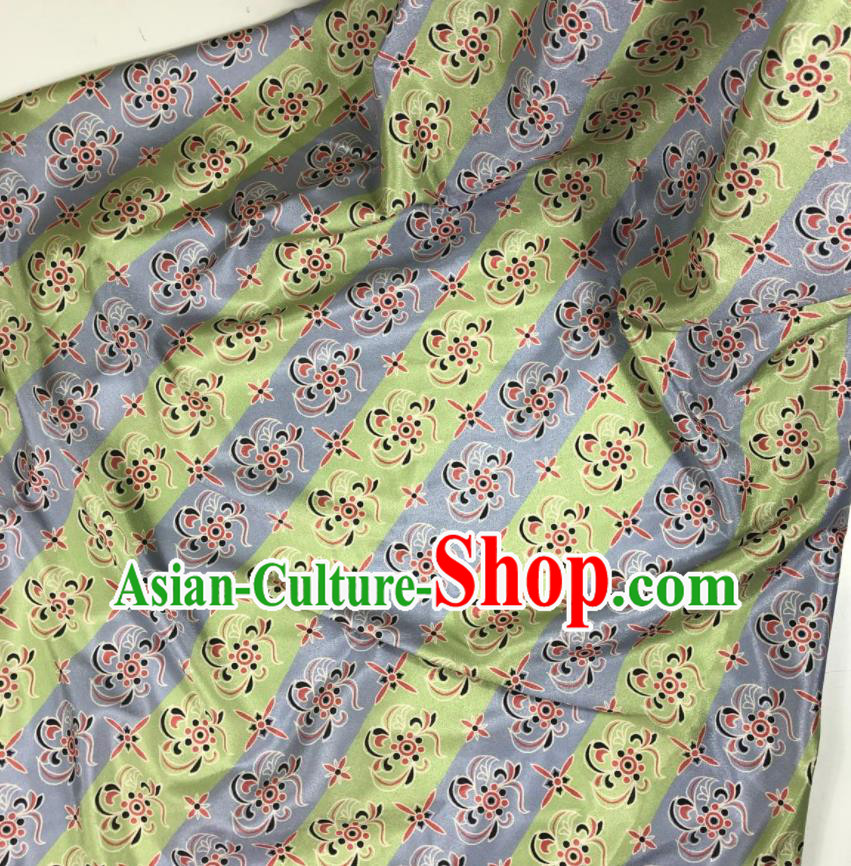 Chinese Traditional Pattern Light Green Brocade Hanfu Fabric Silk Fabric Hanfu Dress Material