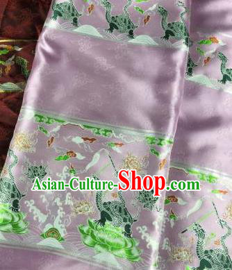 Chinese Traditional Tortoise Pattern Pink Brocade Hanfu Fabric Silk Fabric Hanfu Dress Material