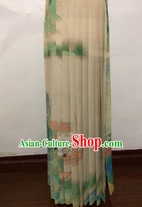 Chinese Traditional Classical Pattern Flax Fabric Silk Fabric Hanfu Dress Material