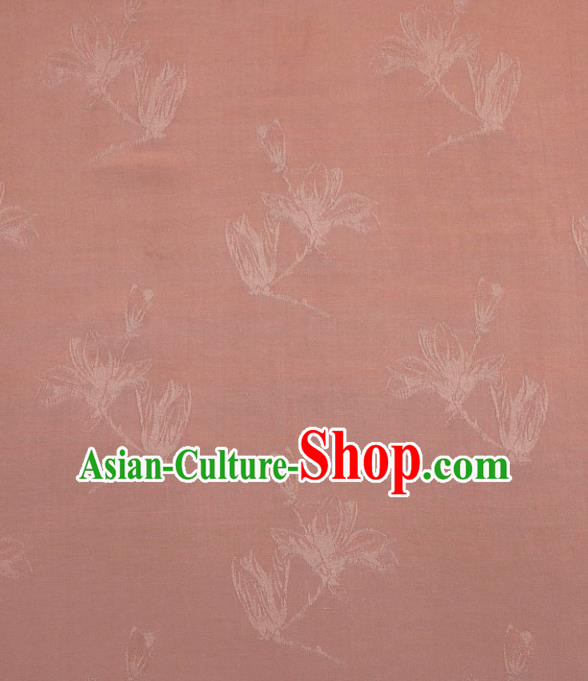 Chinese Traditional Classical Jacquard Magnolia Pattern Cotton Fabric Imitation Silk Fabric Hanfu Dress Material