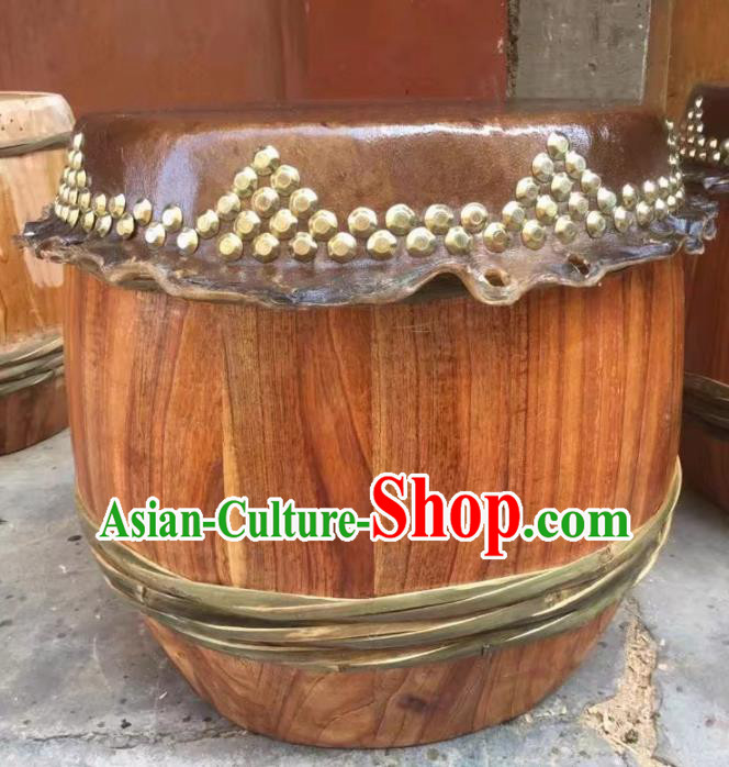 Chinese World Lion Dance Wood Cowhide Drum Traditional Lion Dance Musical lnstruments Drum